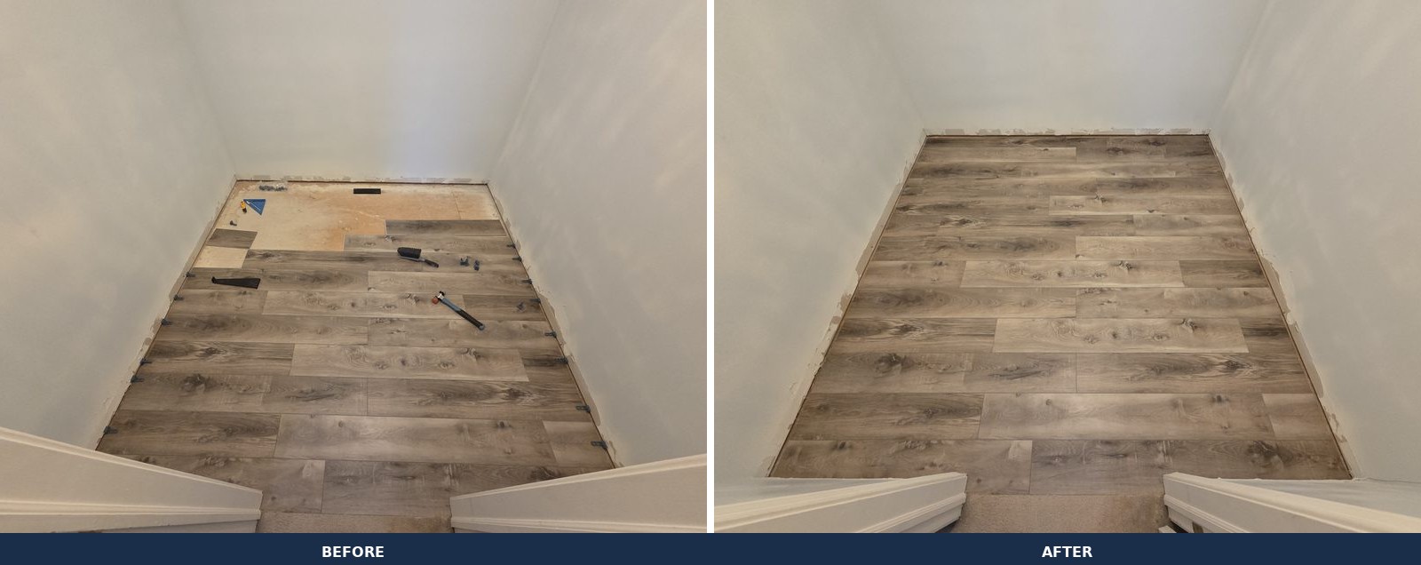 Before and after — Flooring